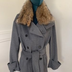 Bekstaff Wool/Cashmere Bridstone Fur Coat